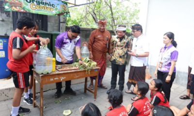 Wawali Arya Wibawa Dampingi Wamenko Pangan Tinjau Bank Sampah Sekolah