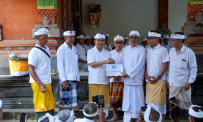 Bupati Adi Arnawa Hadiri Karya Yadnya di Pura Dalem Sari