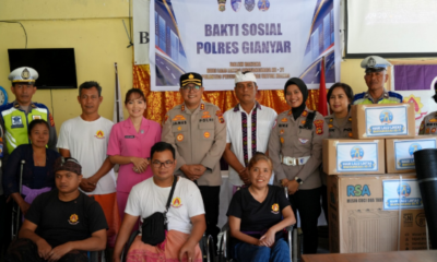 Bakti Sosial Polres Gianyar di Yayasan Bhakti Senang Hati