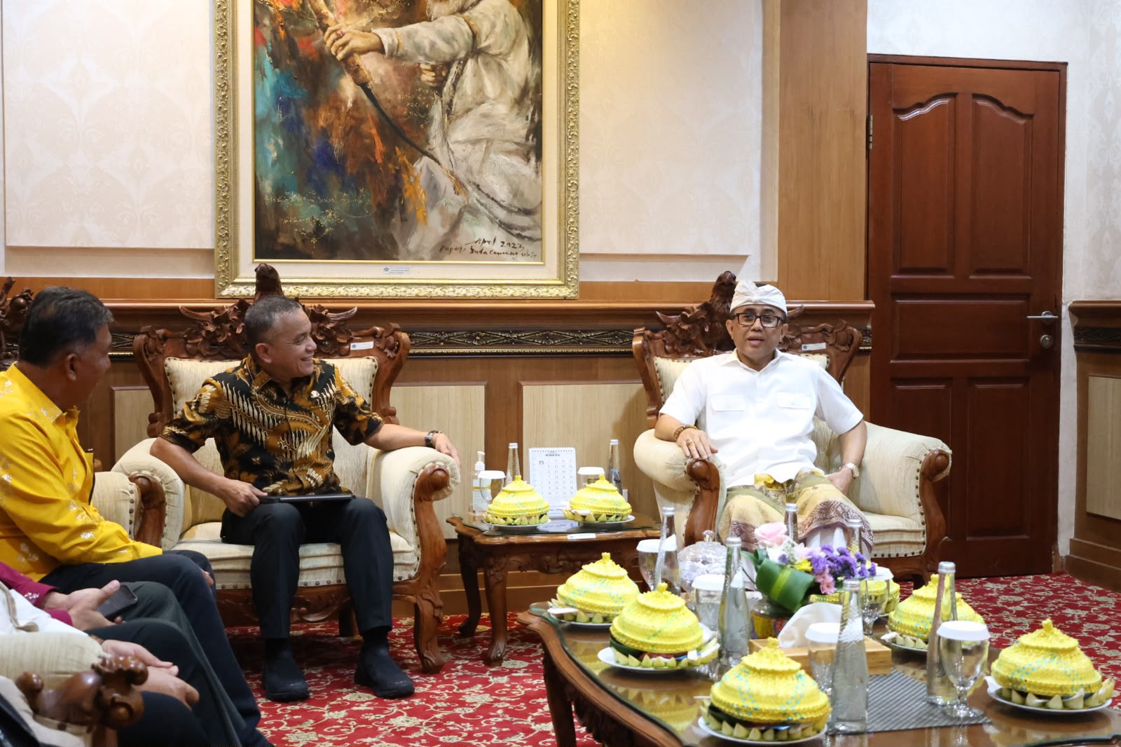 Walikota Jaya Negara Terima Kunjungan Walikota Palu