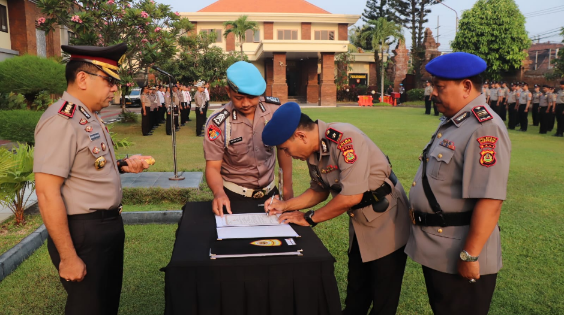 Kapolresta Denpasar Pimpin Sertijab Kasat Polairud dan Pamobvit