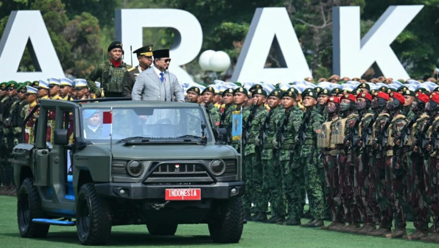 Presiden Prabowo pimpin upacara HUT ke-81 TNI di Cilangkap