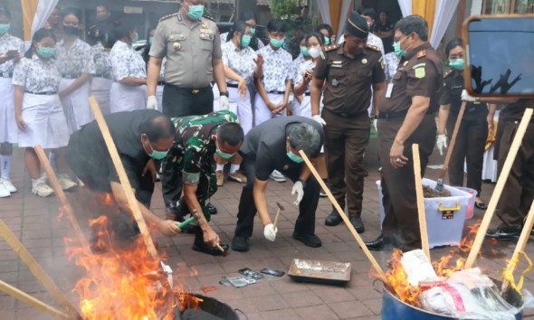 Pemusnahan Barang Bukti Kejari Tabanan