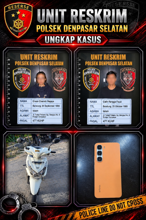 Dua Terduga Pelaku Pencurian HP Diamankan Polisi
