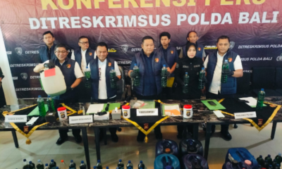Konferensi Pers Kasus BBM Subsidi di Polda Bali