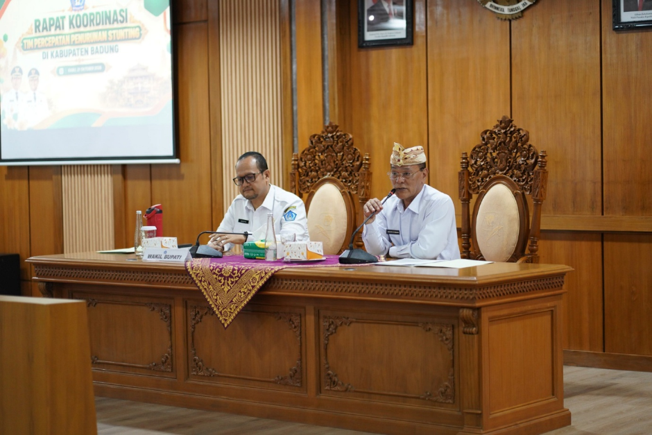 Wabup Bagus Alit Sucipta Pimpin Rakor Stunting Badung