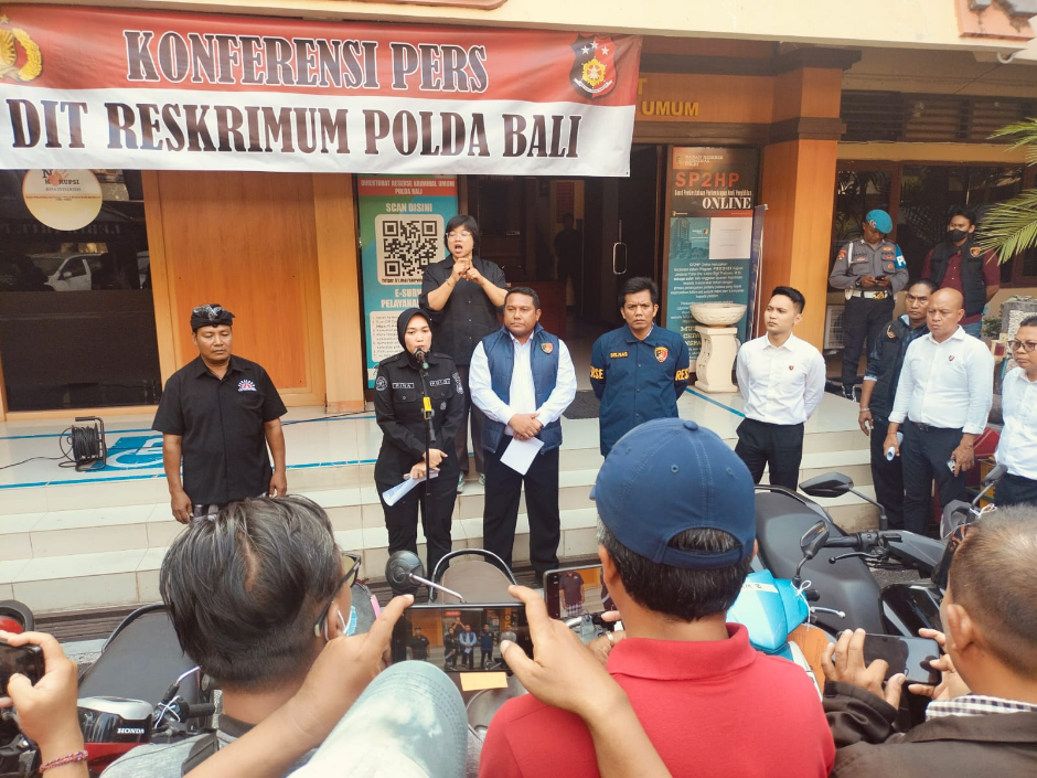 Polda Bali Gelar Konferensi Pers Ungkap Komplotan Curanmor